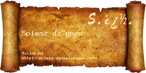 Spiesz Ágnes névjegykártya